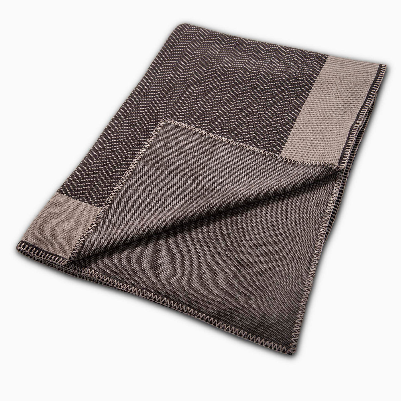 Home K-Blanket Bicolor 100% Cashmere (Fango/Mastice)