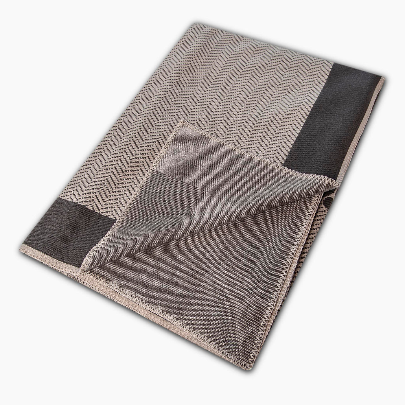 Home K-Blanket Bicolor 100% Cashmere (Mastice/Fango)