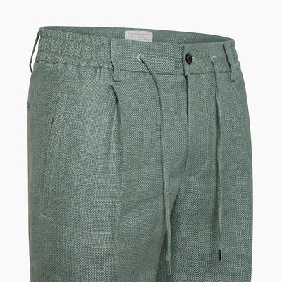Lupo Bermuda shorts with drawstring in summer blend canapa and wool