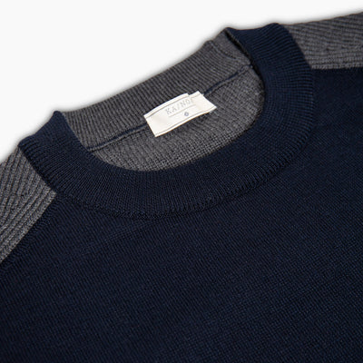 Lional Knitted crew neck jumper punto Milano (two tones)