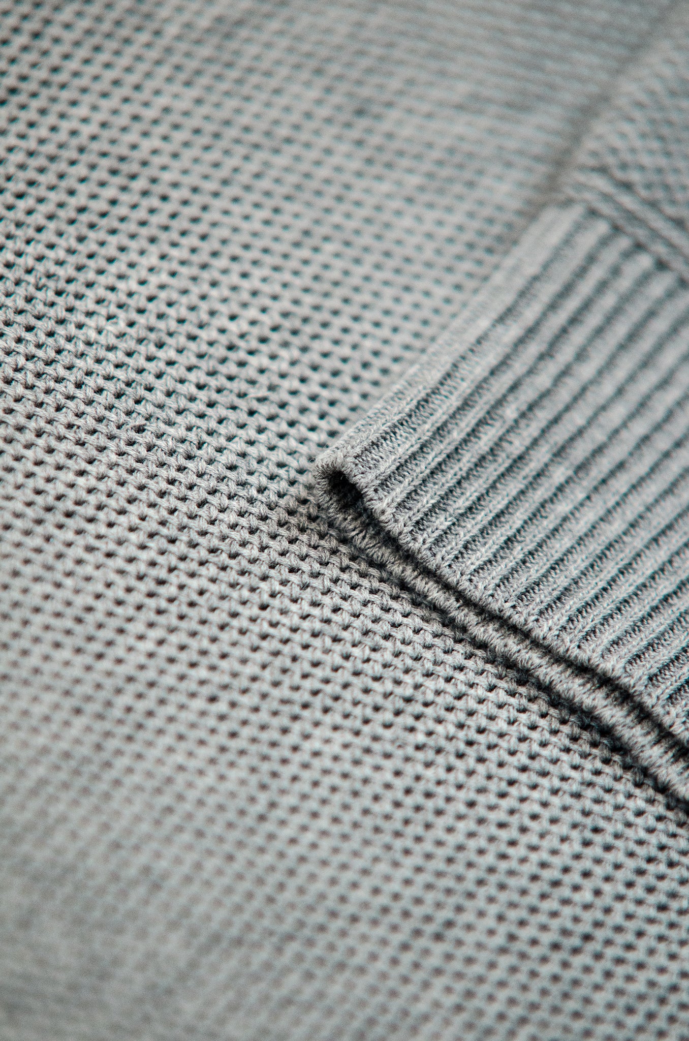 Massimen crew-neck jumper compact cotton (stone grey melange)