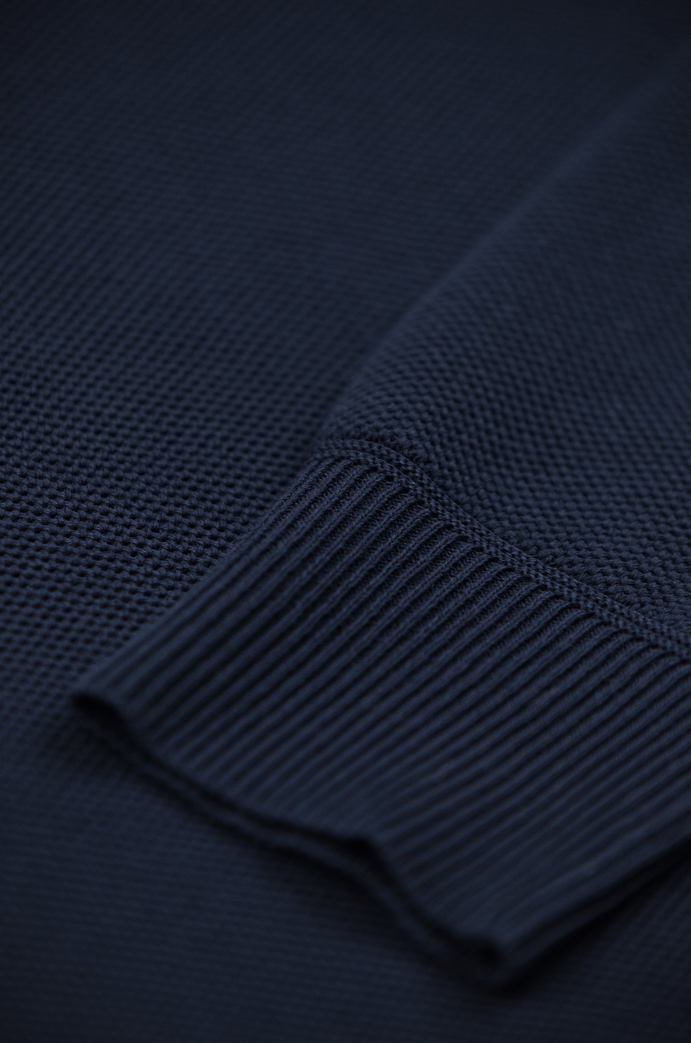 Massimen crew-neck jumper Compact Cotton (dark blue)