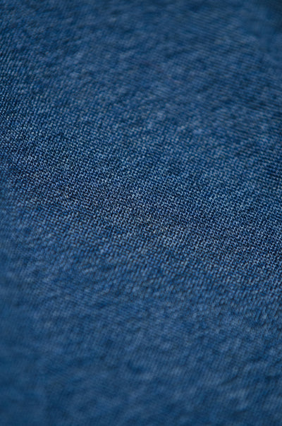 Mathieu short-sleeved polo in basic denim pique (ocean blue)