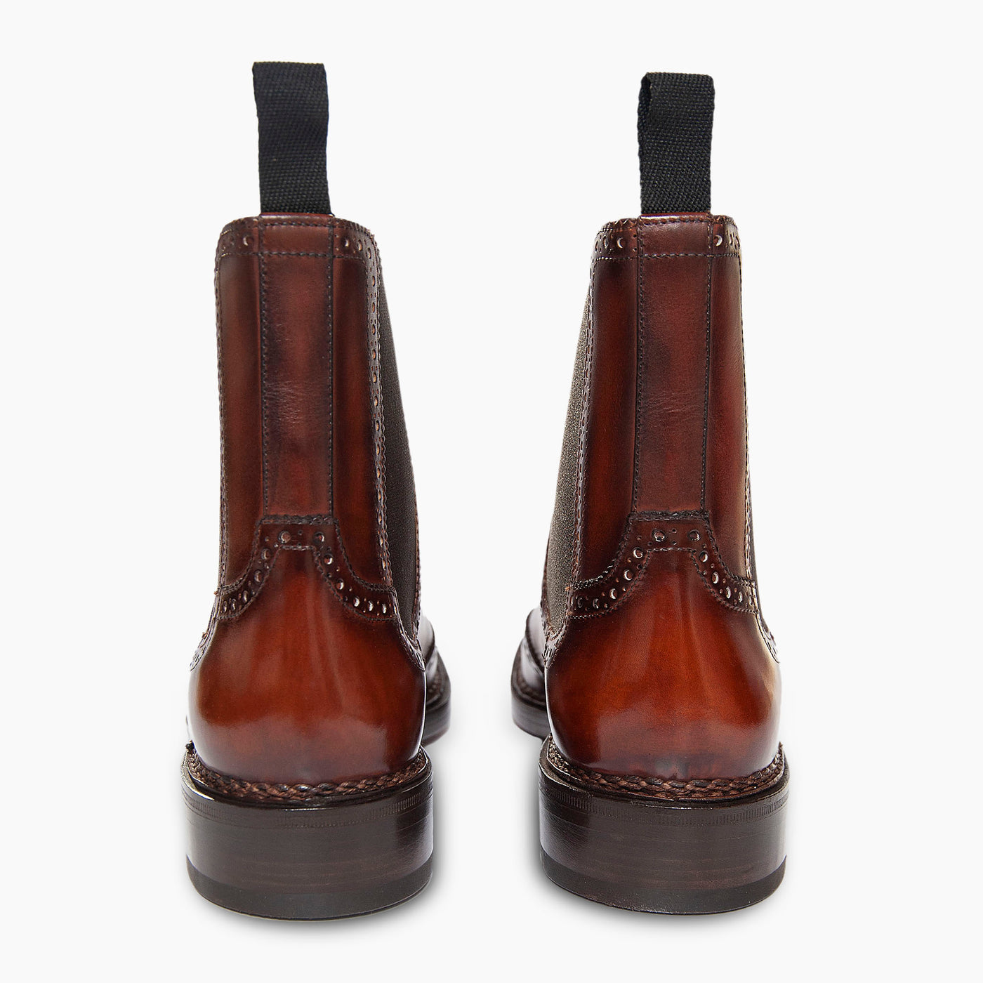 Pacome entirely hand crafted chelsea shoe with swallowtail (whisky)