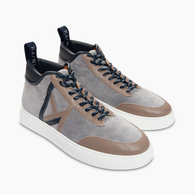 SHARE suede leather mid-sneaker