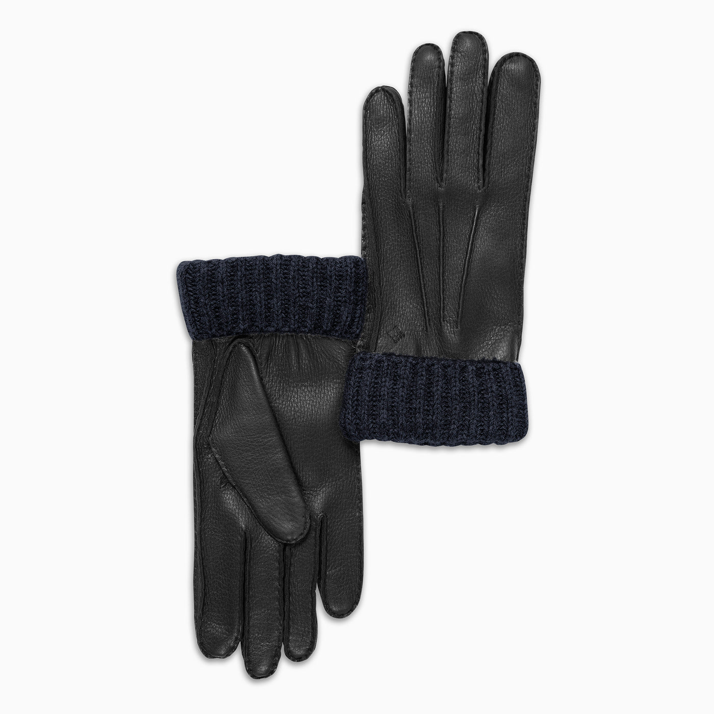 Victor 100% Soft Deer and Interior in Cashmere Gloves (black and blue)
