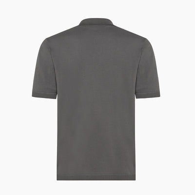 Yvan short-sleeved polo in compact cotton