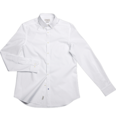 Sandre shirt botton down cotton popeline (ice white)
