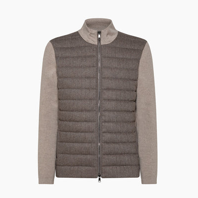 Soon Wool full zip flannel wool padded jacket